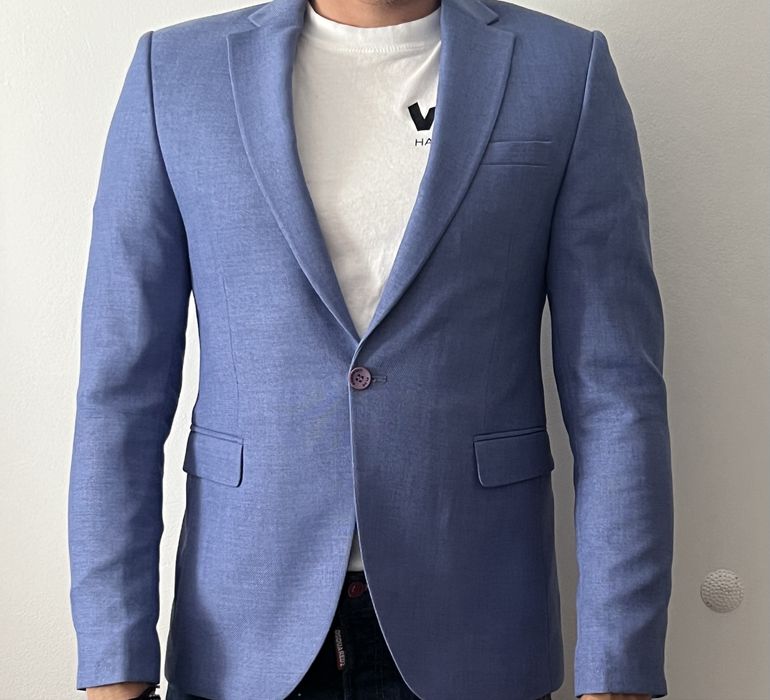 Sacou modern casual-elegant bleu !