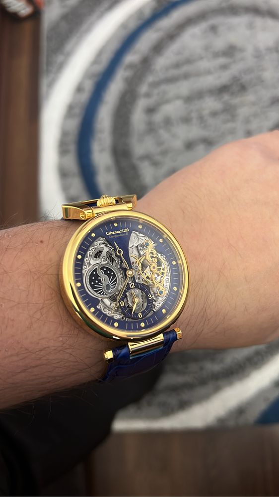 Ceas Calvaneo Compendium II Gold Blue