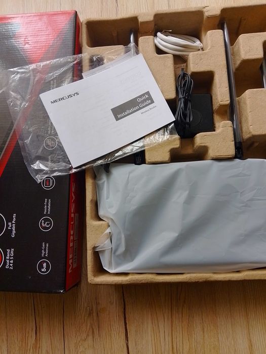 Router wireless MERCUSYS AC12G, AC1200, Gigabit, Dual-Band, Negru