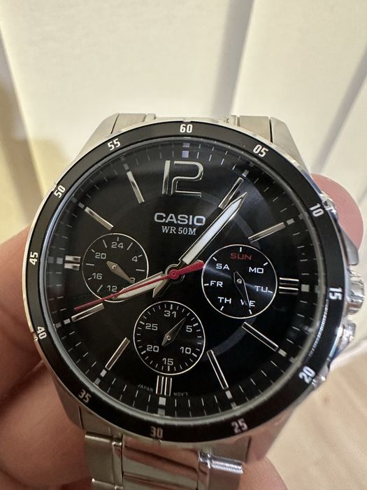 Ceas Casio MTP 1374D Argintiu Original schimb cu apple watch