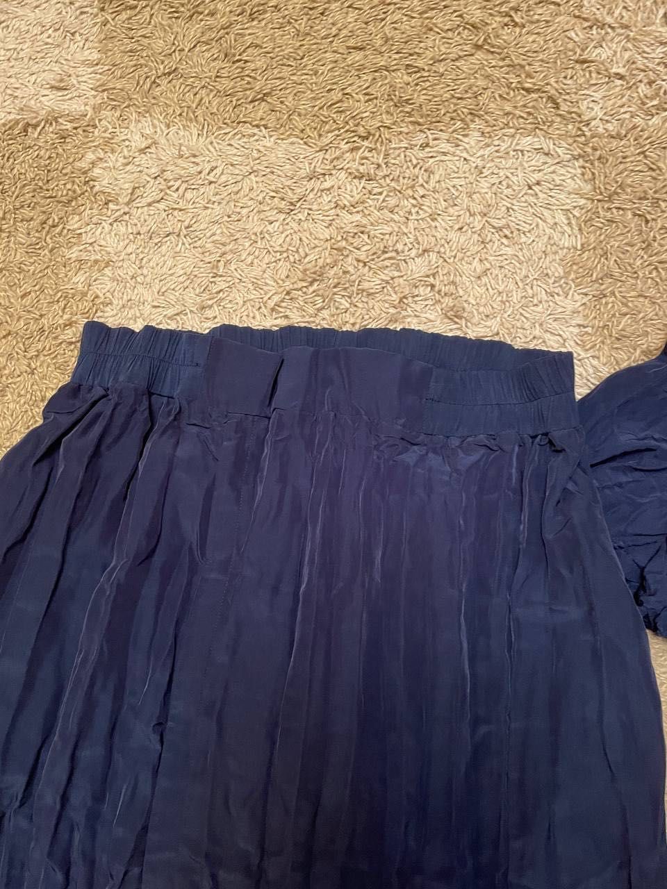 Костюм синий, кофта и юбка в пол (новый)