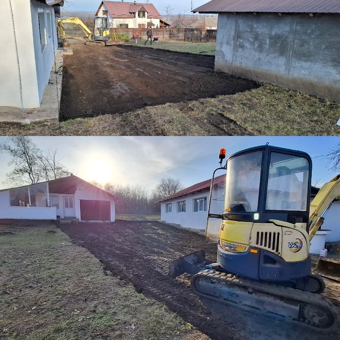 Inchiriez/Prestez servicii cu miniexcavator și bascula