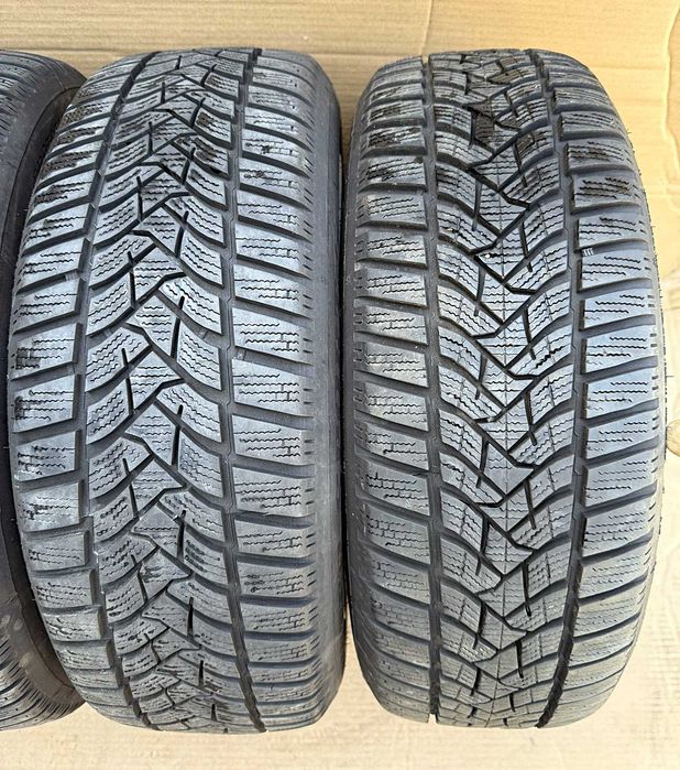 Set 4 roti complete IARNA pt. BMW SERIA 1 cu DUNLOP 195 55 16 DOT 2523