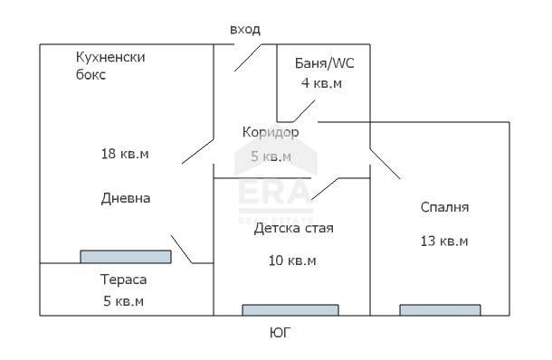 Тристаен, обзаведен, южен апартамент за продажба, с паркомясто, в тухл