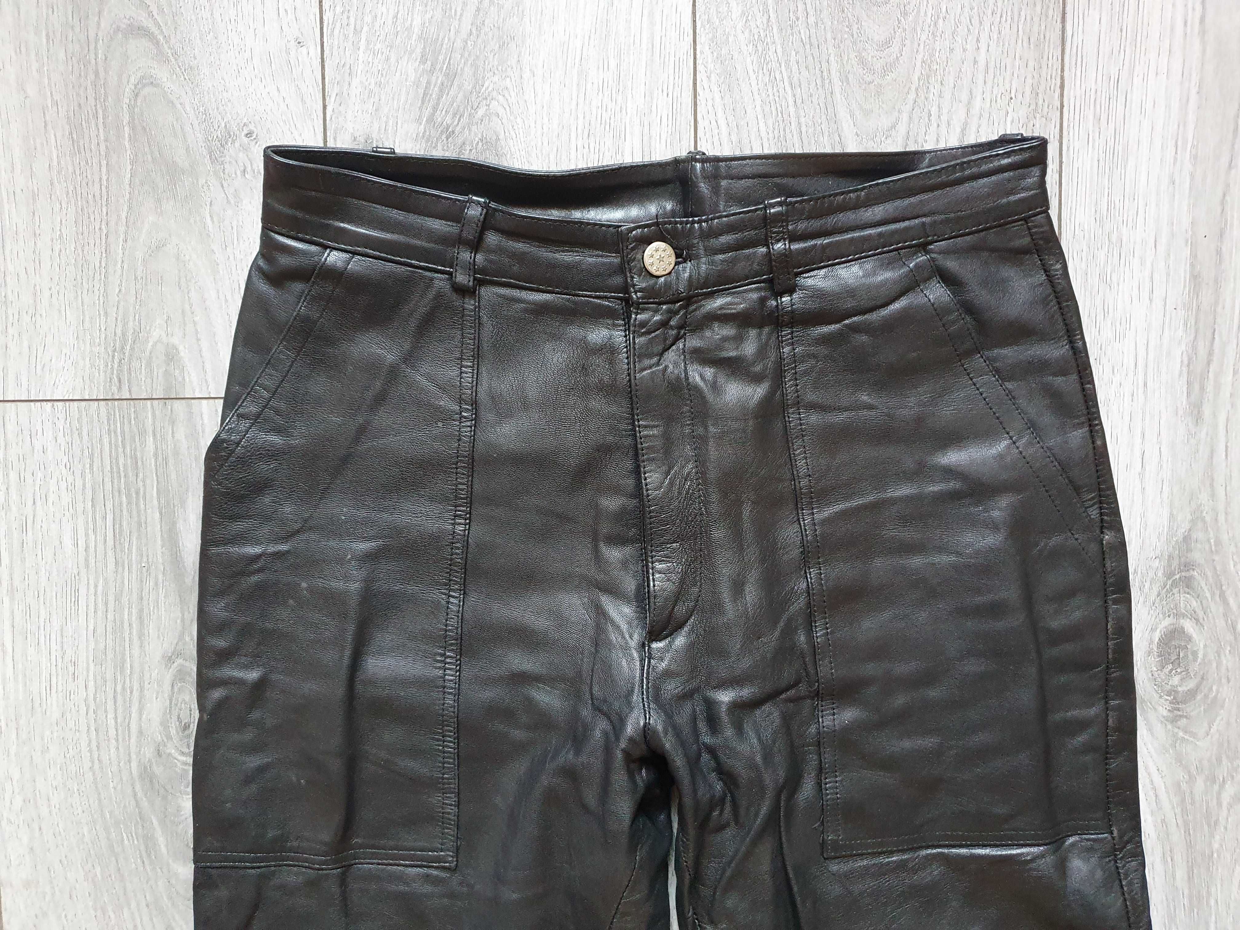Pantaloni de piele ARIZONA (rock, motor) - Marimea 46 (Talie 81 cm)
