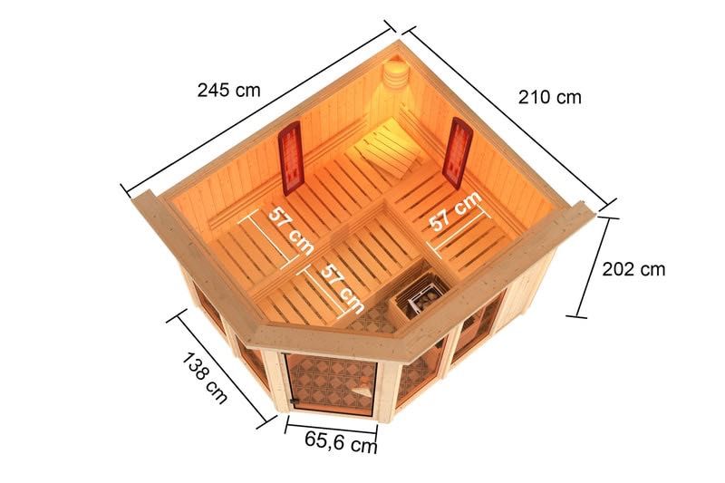 Инфрачервена сауна Ava от Karibu, модерна топлина и релакс у дома