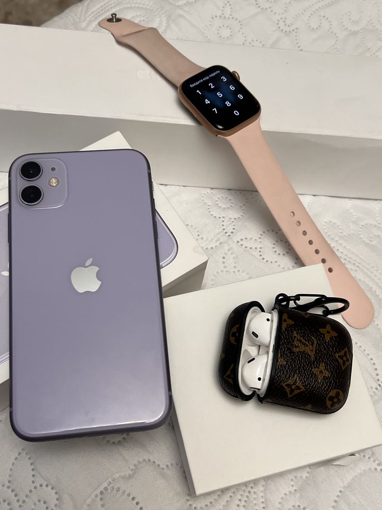 Iphone 11 64 gb, apple watch 5 series 44 mm