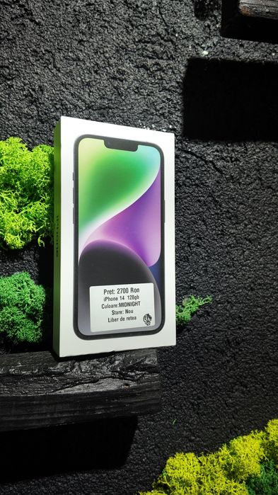 iPhone 14 128gb Midnight Neverlocked Nou Sigilat/Fact+Garantie