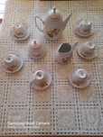 Set pahare cristal+ set serviciu de cafea portelan
