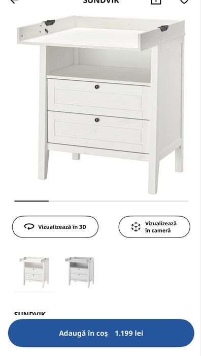 Comoda Dulap cu Masa infasat ikea Sundvik