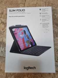 Husa cu tastatura Logitech Slim Folio pentru iPad (7th gen) / iPad Air