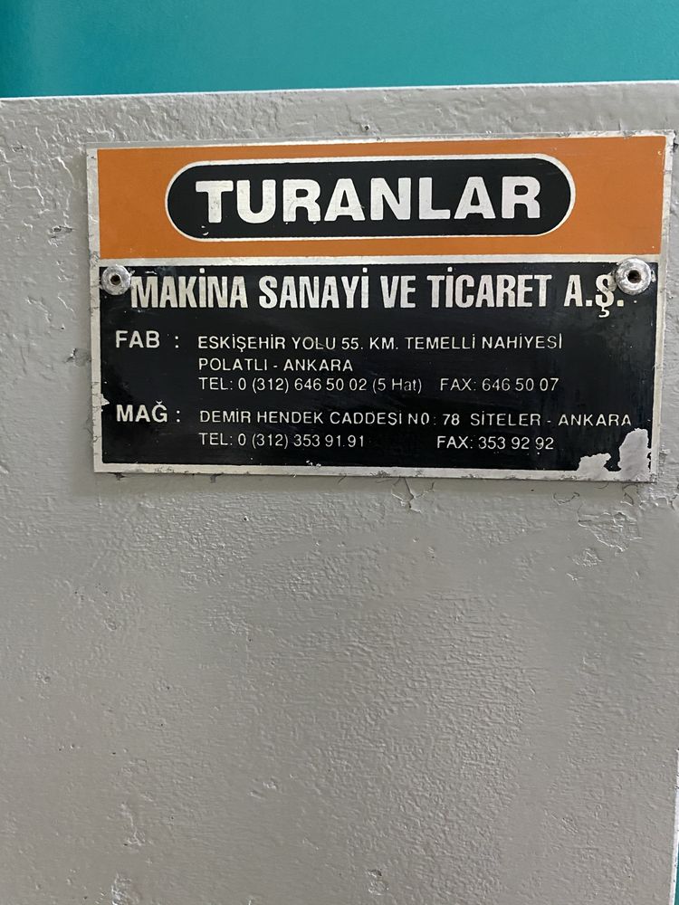 Продается фрезерный станок с автоматической подачей Turanlar F80