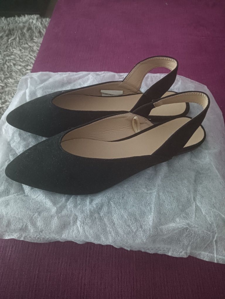 Espadrile negre piele întoarsă Nr 37