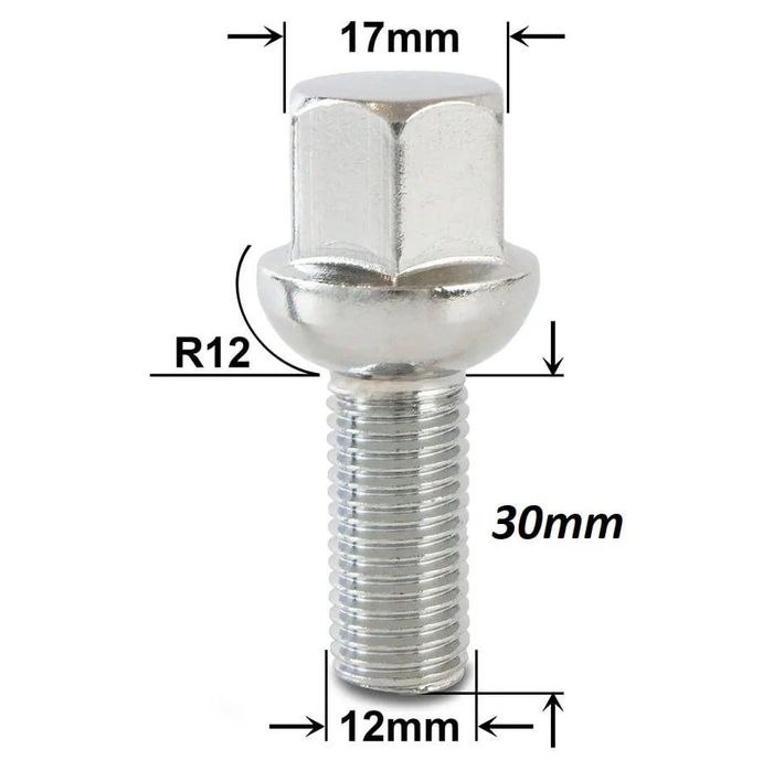 Болт за джанти тип сфера 12мм x 1.50мм