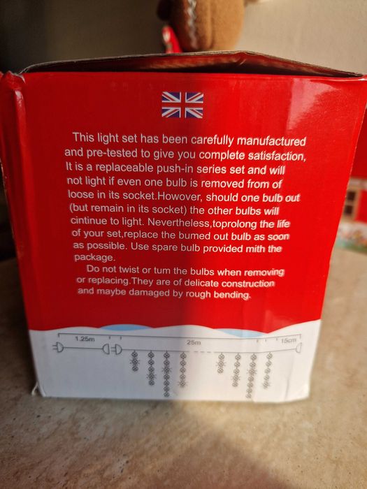 Коледни лампички висулки 25 м