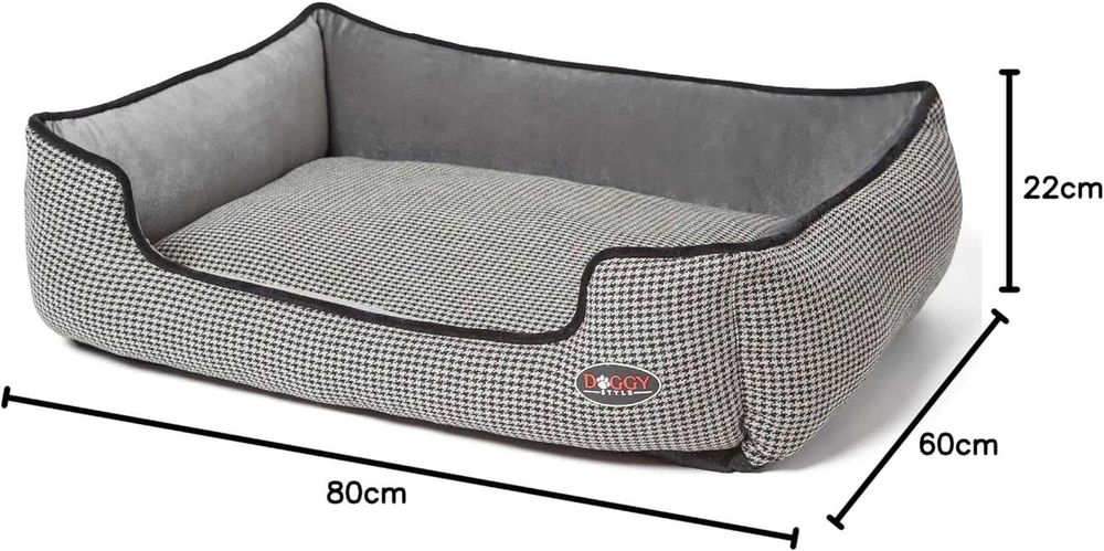 DOGGY STYLE средно легло за кучета - луксозно легло, 22 x 60 x 80 см