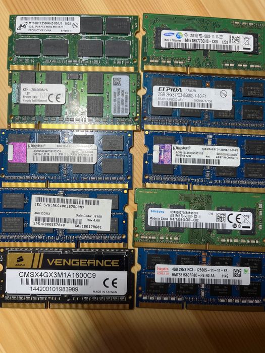 Vand memorii laptop DDR2, DDR3, DDR4