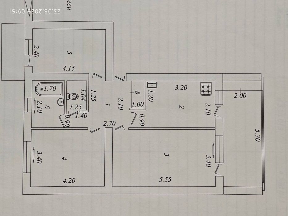 Kvartira продается 3/3/4 на Ц 1