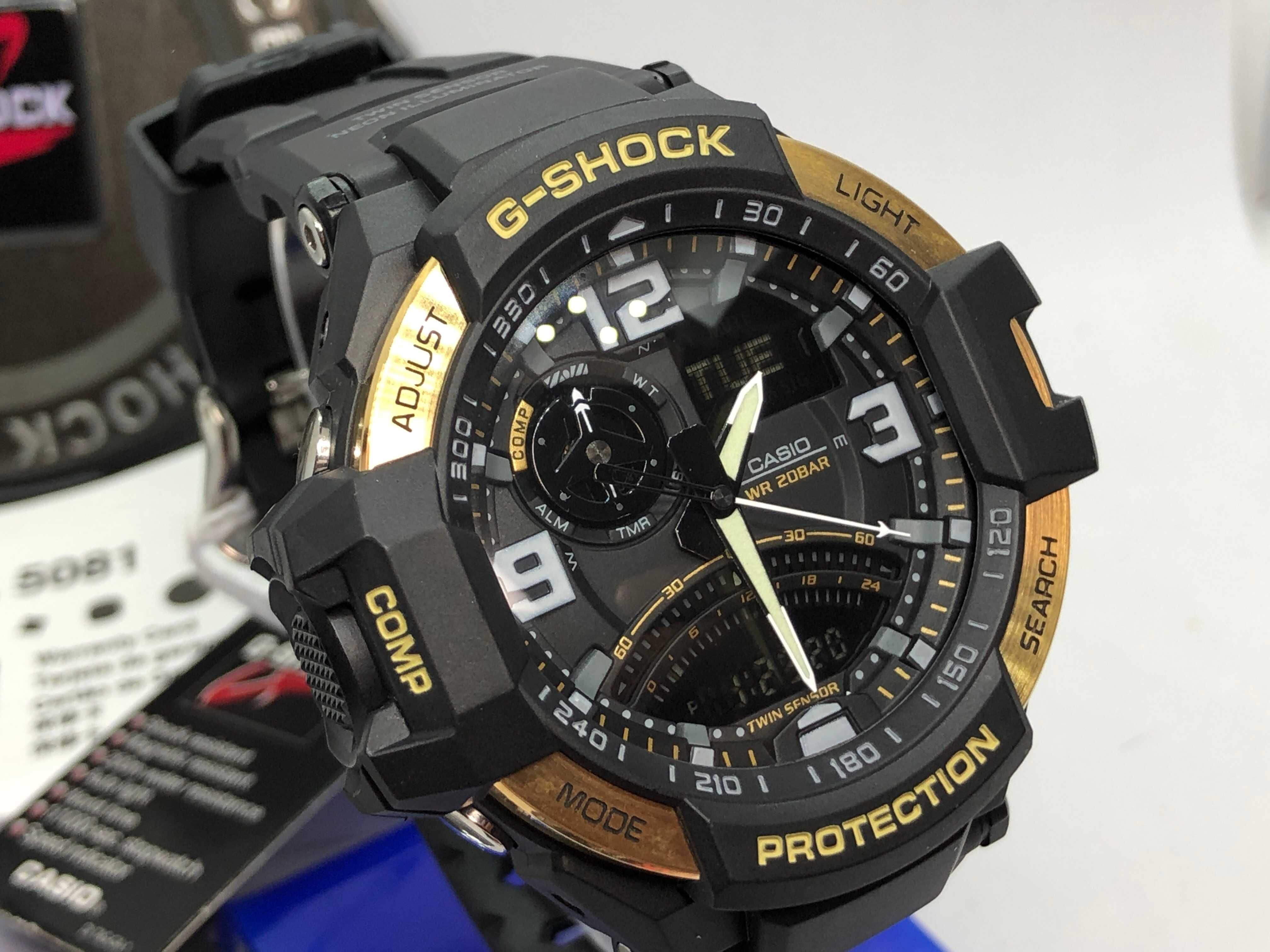 ceas sport Casio G Shock Gravitymaster GA1000-9G-Gold, NOU,Garantie