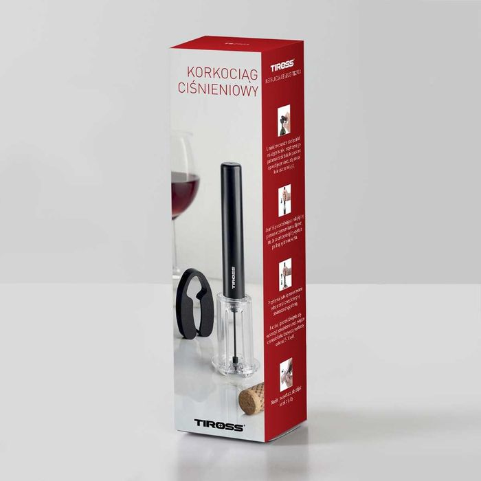 TIROSS POMPA TIRBUSON cu ac deschidere dop STICLA DE VIN - manuala nou