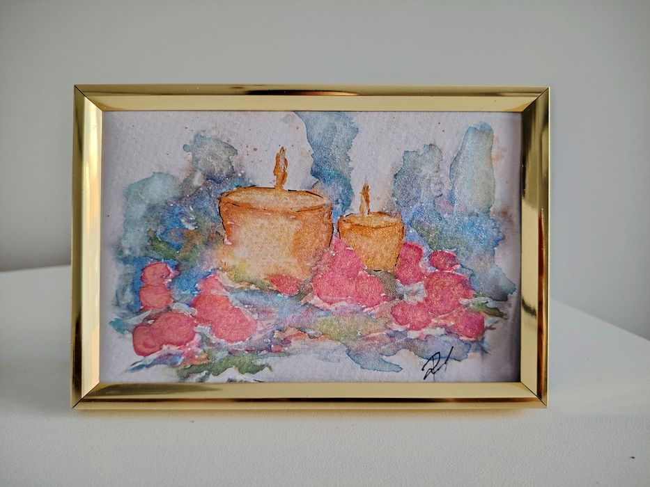 Рисувани картички акварел