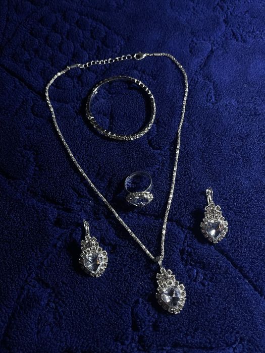 Set dama, ice, fully iced out, easy lock concept, pietre sintetice