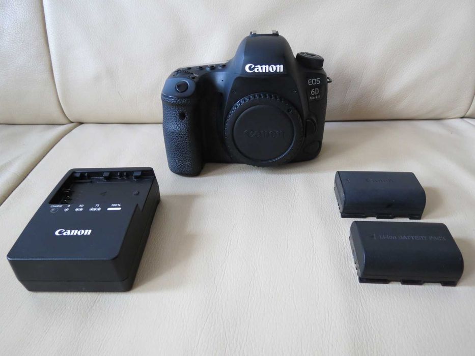 Aparat Foto DSLR Canon EOS 6D Mark II (Body) + 2 Baterii