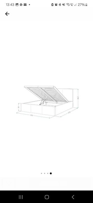 Pat tapitat cu somiera rabatabila, Spijzdrowo, AMBER, 140x200 cm, gri,