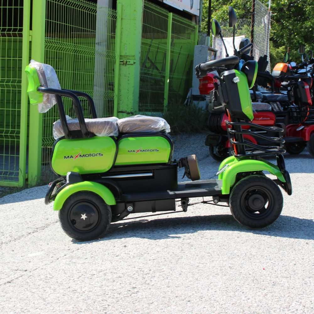Мини триместна електрическа четириколка MaxMotors A9, 1500W, 48V/20Ah