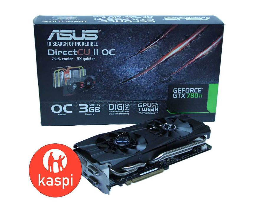 Видеокарта 3Gb ASUS NVIDIA GeForce GTX 780 Ti Питание 2х 8 pin