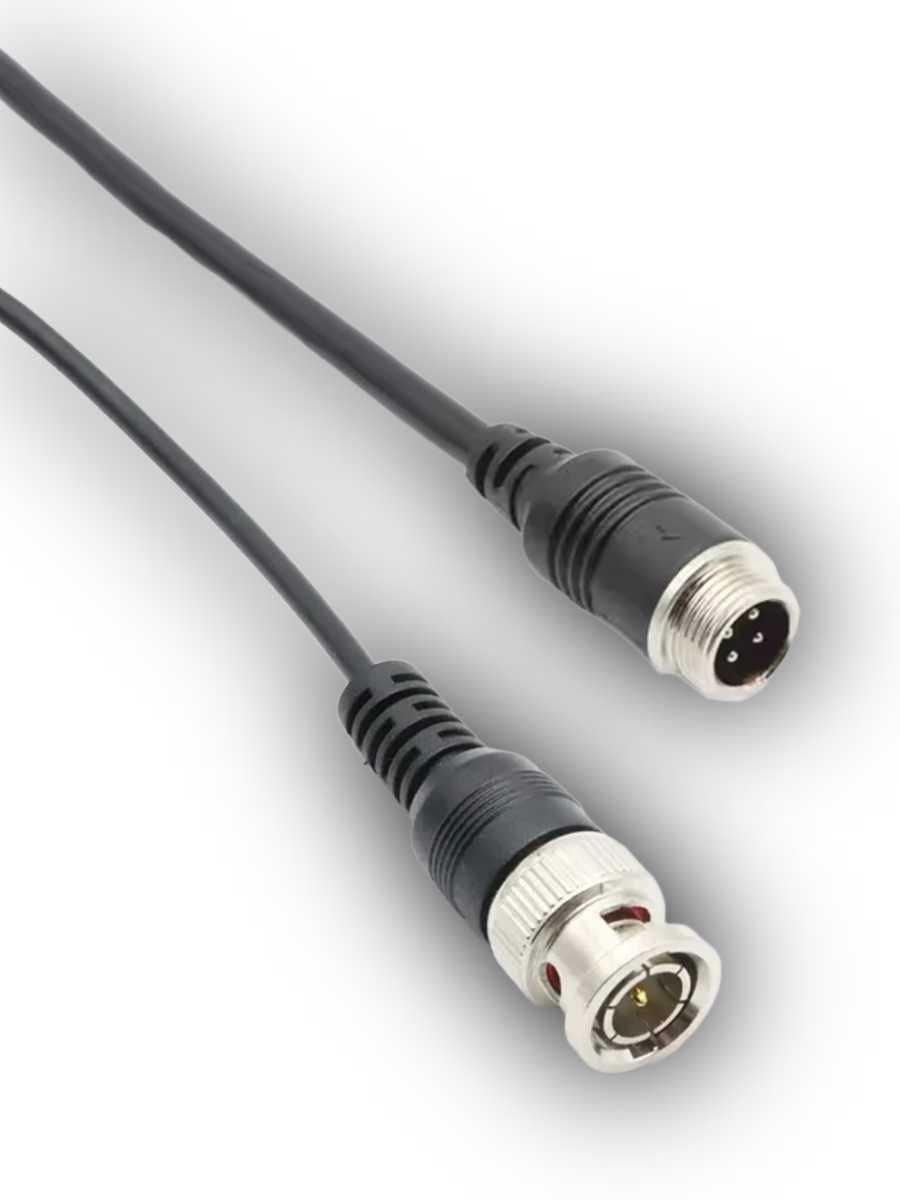 Переходник с авиационного 4 pin на BNC + питание, 40 см