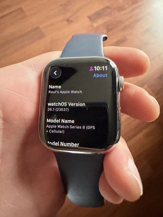 Apple Watch seria 8 Carcasa Silver Stainless Steel 45mm