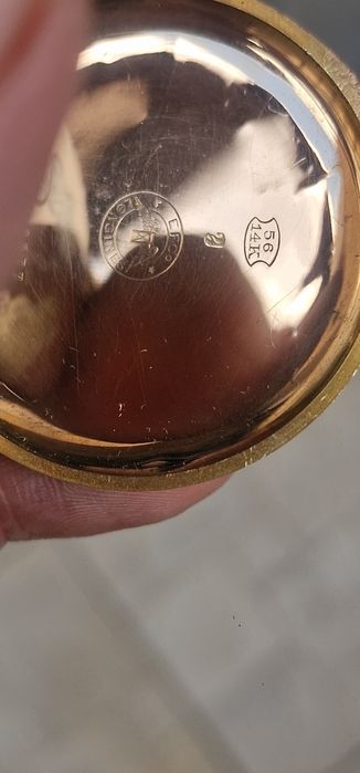 Longines ceas buzunar vintage aur 14k piesa de colectie 3 capace