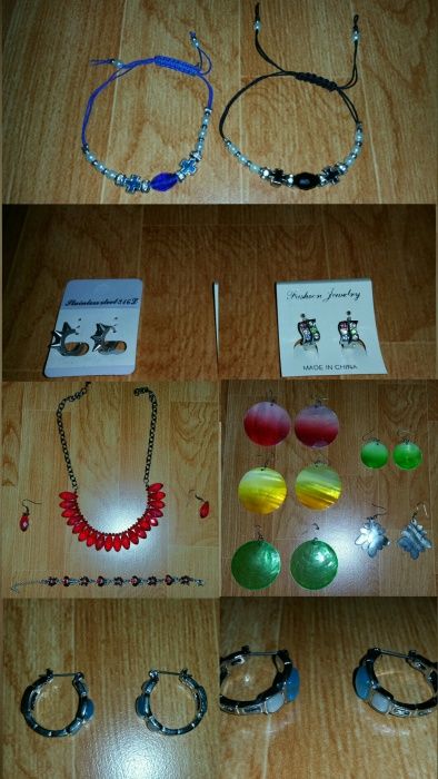 Set lot bratari cercei inele lanturi coliere si un ceas - 40 accesorii