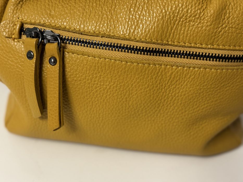 Rucsac din piele naturala, mustar