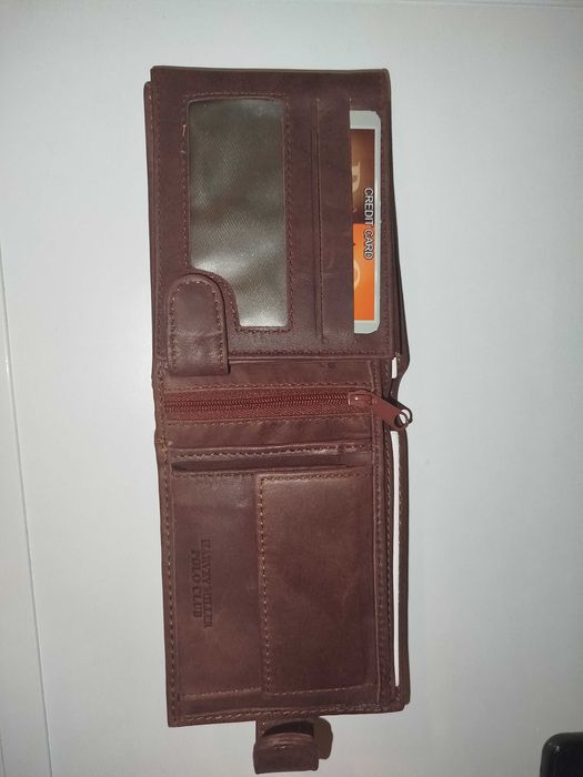 Нов мъжки портфейл естествена кожа