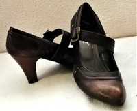 Дамски затворени обувки от естествена кожа, на ток, №37