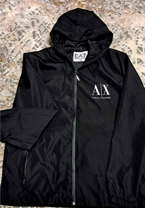 Geaca Armani bleumarin cu gluga  pentru toamna!!! Armani Exchange A|X