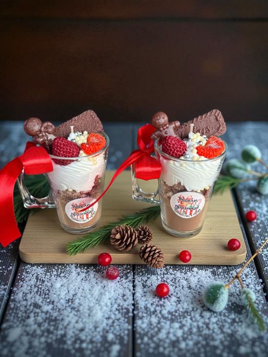 Коледни свещи от соев восък