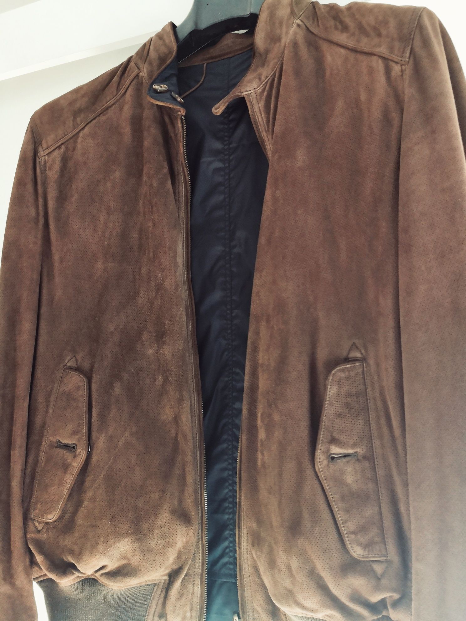 Jachetă reversibila din 100% piele Massimo Dutti
