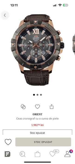 Vand ceas Orient quartz