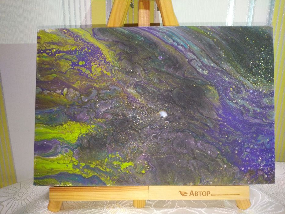 Абстрактная картина своими руками для интерьера