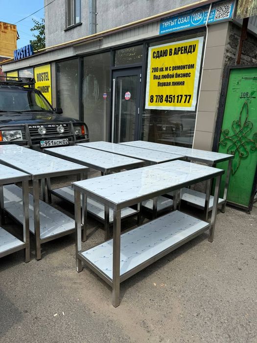 Стол разделочный мойка ванная кухонное оборудование стеллаж