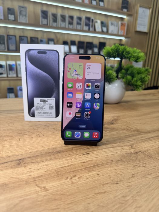 iPhone 15 Pro Max Blue 256Gb - Stare excelenta - Garantie 12 luni