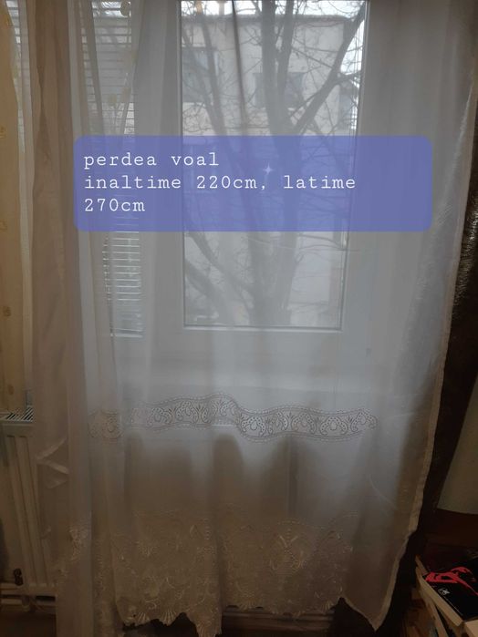 perdea de voal brodata