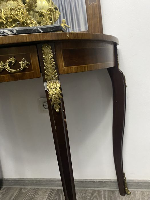 Consola lemn si bronz