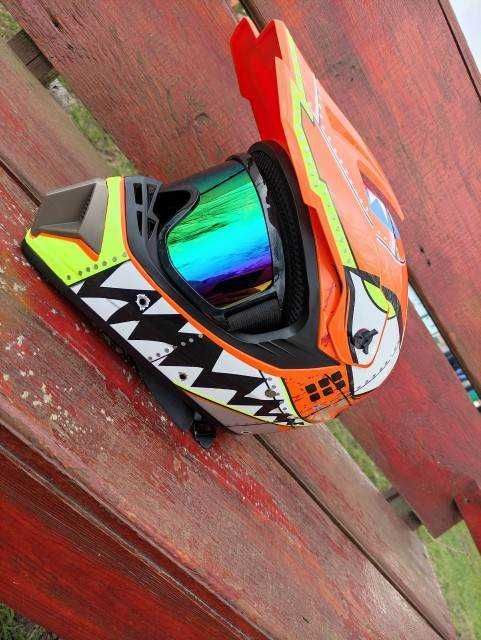 Casca moto cross enduro+ochelari cadou