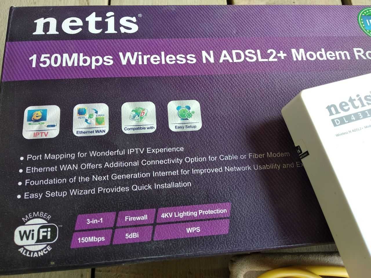 Netis adsl2+ va modem router