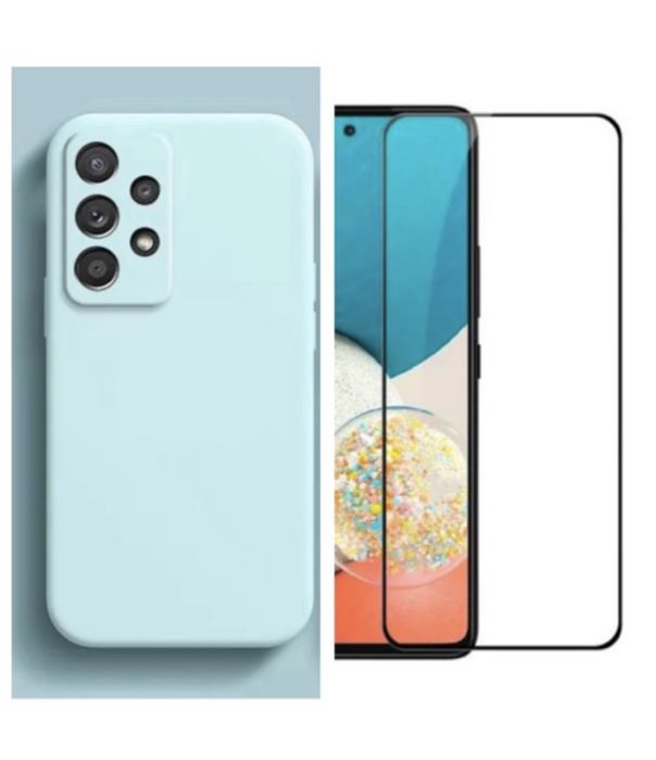 Samsung A24/A25/A33/A53/A54 Husa Alcantara Case + Folie Sticla Glass