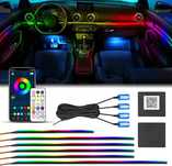 Banda led lumini ambientale auto bord, usi, picioare, plafon instelat
